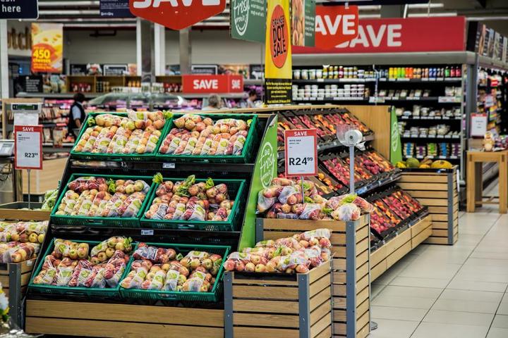 商业超市食品销售零售经济流通背景图片